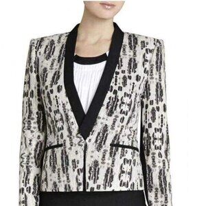 BCBG MAXAZRIA 2-Piece Black/Combo Print Suit, Small